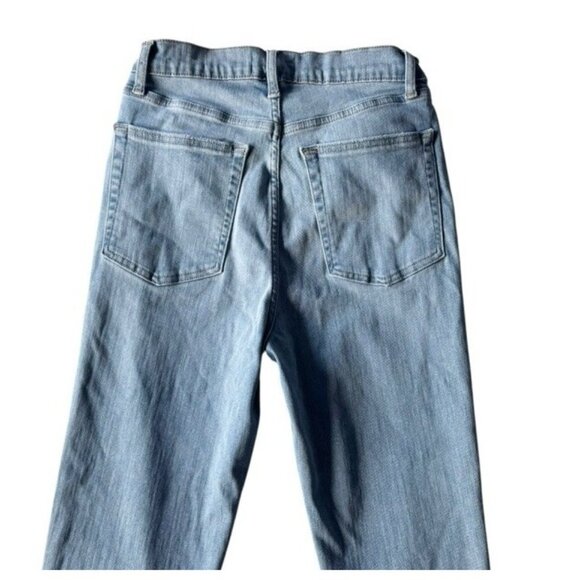 FRAME Le Easy High Waist Raw Hem Flare Jeans Wone's Sz 27 Wilson Raw After Wash - Picture 9 of 10